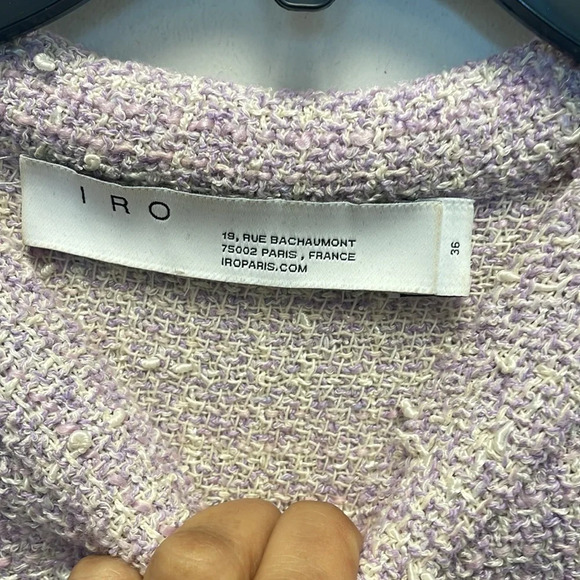 IRO devan tweed purple top - Picture 4 of 6